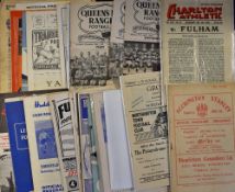 Selection of 1940's/1950's football programmes to include 1956/1957 Accrington Stanley v Workington,