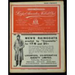 Pre-War 1936/1937 Liverpool v Bolton Wanderers match programme 17 October 1936. Good.