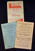 1945/1946 War League match programmes Millwall v Derby County 19 January 1946, Barnsley v Everton 19