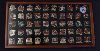 Manchester United Danbury Mint Greatest player pin / badge collection of 50 housed in their original