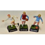 Mettoy Wembley Soccerstars figures Bobby Moore, France Lee, Billy Bremner (please note damage to