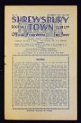 1949/1950 Shrewsbury Town v Bradford Park Avenue Midland League match programme, 15 October 1949.