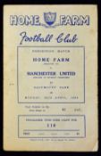 1955/1956 Home Farm v Manchester Utd friendly match programme dated 23 April 1956 at Dalymount Park;