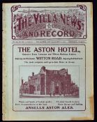 1924/1925 Aston Villa v Bury + Liverpool Reserves 1st September + 30 August double issue match