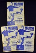 1946/1947 Everton v Blackburn Rovers, v Aston Villa, v Middlesbrough match programmes. (3) Fair-