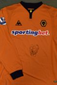 Wolverhampton Wanderers 2009/2010 player shirt No. 5 Stearman to the reverse, official team size