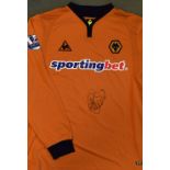 Wolverhampton Wanderers 2009/2010 player shirt No. 5 Stearman to the reverse, official team size