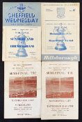 FA Cup semi-final, match programmes 1954/1955 Manchester City v Sunderland, 1955/1956 Manchester