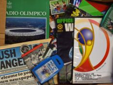 Quantity of Assorted Football Ephemera to include programmes, trade cards, magazines, press packs,