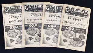 1947/1948 Gateshead home match programmes to include Rochdale, Oldham Athletic, Accrington