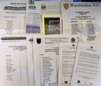 Wolverhampton Wanderers academy match programmes to include homes (15) and aways (99) 1990's and