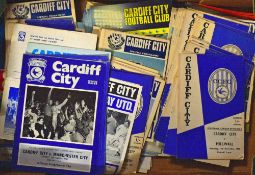Cardiff City football programme collection 1960's to 1980's to include League Cup, Welsh Cup, FA Cup
