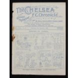 1926/1927 Chelsea v Hull City match programme Xmas Day 1926 at Stamford Bridge Fair-Good, rust