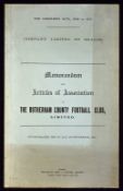 Scarce football document, Rotherham County Football Club 1919/1920 (1st league season for