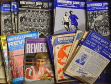 Collection of Shrewsbury Town home programmes from 1960 to late 1970's plus a few aways. Also