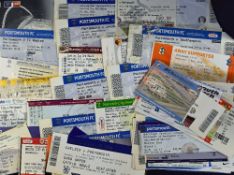 Portsmouth FC match tickets mainly modern with homes and aways, some complete with counterfoil