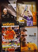 Wolverhampton Wanderers home match programmes for seasons 2013/2014, 2012/2013, 2011/2012,2010/