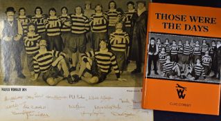 Signed - Unusual 1974 Wolverhampton Wanderers team line-up with the players wearing Victorian
