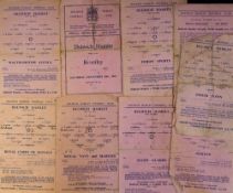 Scarce season 1941/1942 Dulwich Hamlet home match programmes v Bromley, Ford's Sports, Epsom Town,