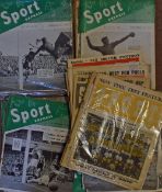 Selection of 1950s football magazines Sport Express and Sport featuring some great photograph and
