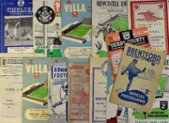 Wolverhampton Wanderers away match programmes to include 1946/1947 Brentford, 1948/1949 Derby