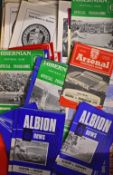 Collection of football programmes mainly 1960's some earlier, covering most league clubs, some