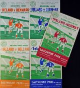 Selection of Republic of Ireland match programmes 1954 Norway, 1955 Yugoslavia, Holland, 1956