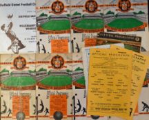 Wolverhampton Wanderers home match programmes to include 1953/1954 Derby County reserves,