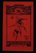 1936/1937 Arsenal v Middlesbrough match programme 21 November 1936. Good.