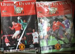 1998/1999 Manchester Utd Treble season home match programme collection to include Premier League (19