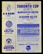 1970 Canadian Tour match programme Manchester Utd v Glasgow Celtic 11 May 1970 Varsity Stadium,