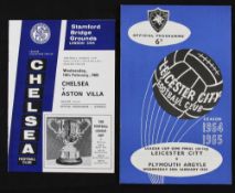 Football League Cup semi-final match programmes to include 1964/1965 Leicester City v Plymouth