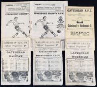 1946/1947 Gateshead home programmes Wrexham, Bradford City (FAC), Halifax Town 1951/1952 Hartlepools