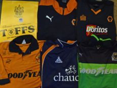 Collection of Wolverhampton Wanderers official replica shirts to include 1960 FA Cup by Toffs (