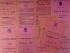 1948/1949 Dulwich Hamlet home match programmes v Walthamstow Avenue, Metropolitan Police, Corinthian