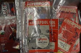 Collection of Liverpool home match programmes to include 1960's (9 including 62/3 Aston Villa