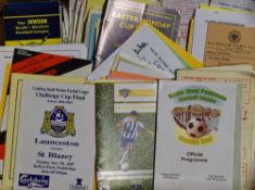 Collection of St. Austell home match programmes 1960's and 1970's, South Western League handbooks