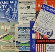 1955/1956 Wolverhampton Wanderers away programmes to include Bolton Wanderers, Sunderland,