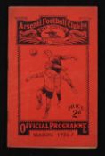 1936/1937 Arsenal v Manchester City match programme 5 December 1936. Fair.