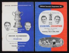 FA Cup semi-final match programmes 1949/1950 Everton v Liverpool, 1952/1953 Everton v Bolton
