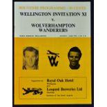 1972 New Zealand tour match programme Wellington Invitation XI v Wolverhampton Wanderers at the