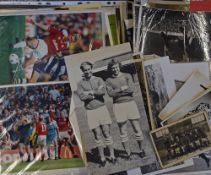 Collection of mostly B & W football press photographs Wolves, Blackpool FC, Portsmouth (Quantity)