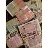 Wolverhampton Wanderers archive of football match newspaper cuttings housed in 75 folders books from