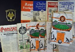 1950/1951 Wolverhampton Wanderers match programmes to include homes v Liverpool Bolton Wanderers,