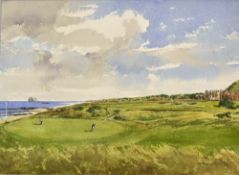 Reed, Kenneth FRSA "PERFECTION" 14 hole-West Links, North Berwick" - watercolour-signed by the
