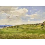 Reed, Kenneth FRSA "PERFECTION" 14 hole-West Links, North Berwick" - watercolour-signed by the