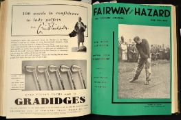 1937 - "Fairway and Hazard The Golfers Journal" Vol IX No.1 January - to No.12 December monthly