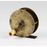 C1880s Eaton & Deller Maker, 6/7 Crooked Lane, London all brass crank wind winch, 2.75" diameter,