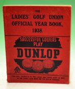 The Ladies Golf Union Official Year Book for 1938 - original red boards with Dunlop Golf Ball