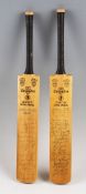 Cricket - Pair of Miniature Crusader Cricket Bats autographed by 1968 Tours autographed by West